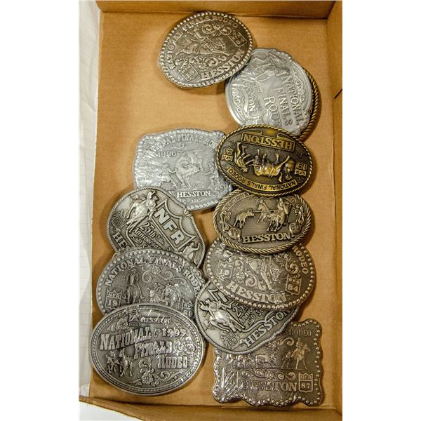 12 X NFR HESSTON RODEO BELT BUCKLES COLLECTION