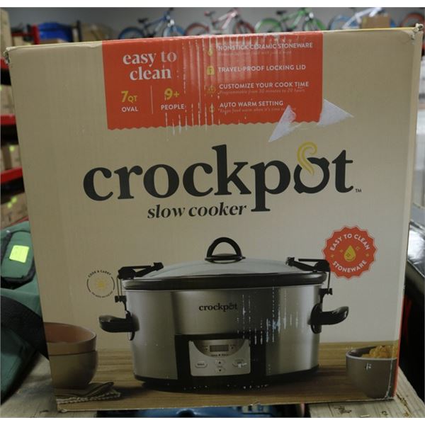 LARGE CROCKPOT SLOW COOKER 7 QT