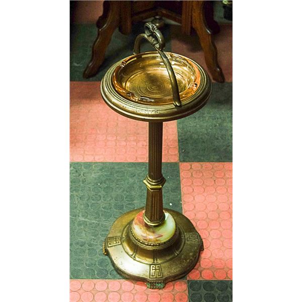 MARBLE & METAL FLOOR ASHTRAY