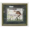 Image 1 : CAT ON FENCE FRAMED AND MATTED PRINT SIGNED