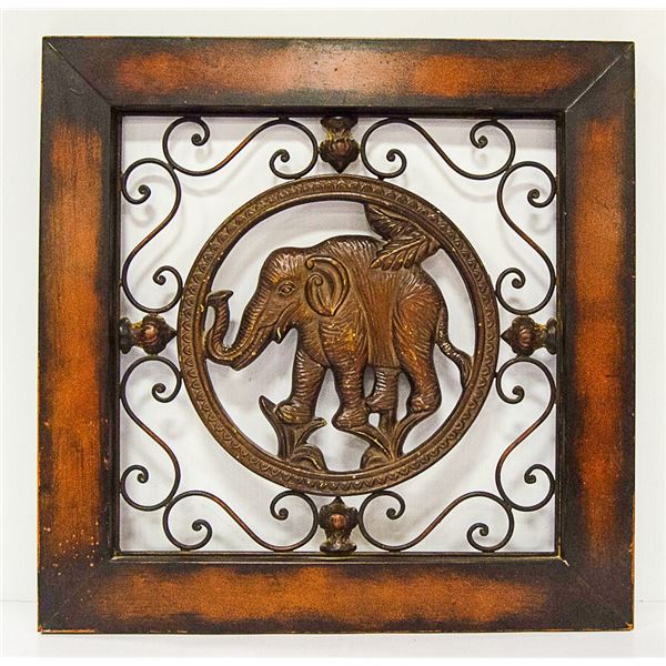 LARGE METAL ELEPHANT WALL DCOR