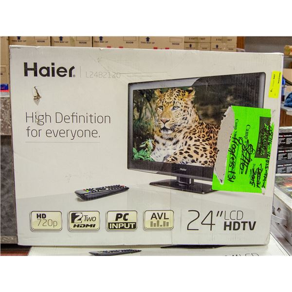 HAIER 24" INCH HIGH DEFINITION TELEVISION