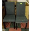 Image 1 : LOT OF 2 GREY TALL BACK DINING CHAIRS