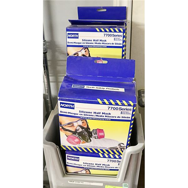 LOT OF SILCONE HALF MASKS SERIES 7700 10 TOTAL