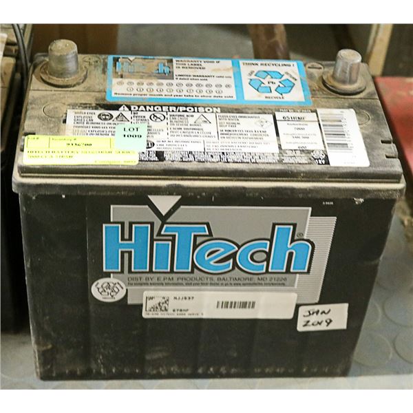 HITECH BATTERY NO.651RMF SERIES 7000 CCA 51RMF