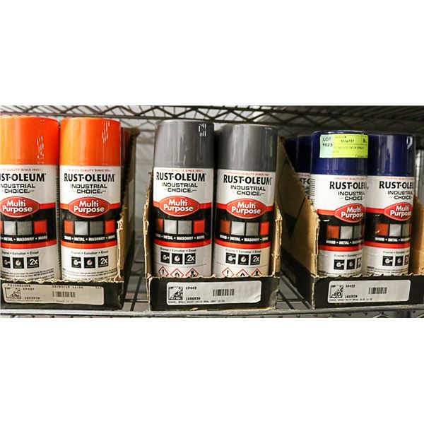 RUST-OLEUM LOT OF 18 SPRAY PAINT CANS