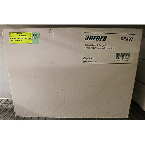AURORA BOOSTER CABLE 2 GAUGE 20' FOOT LENGTH