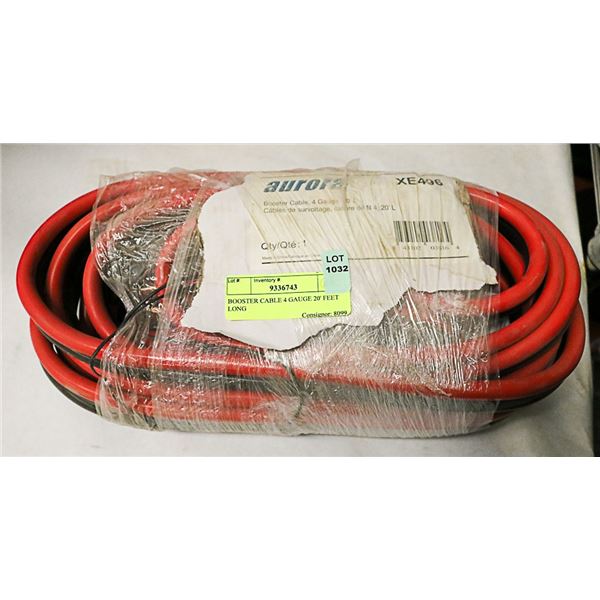 BOOSTER CABLE 4 GAUGE 20' FEET LONG