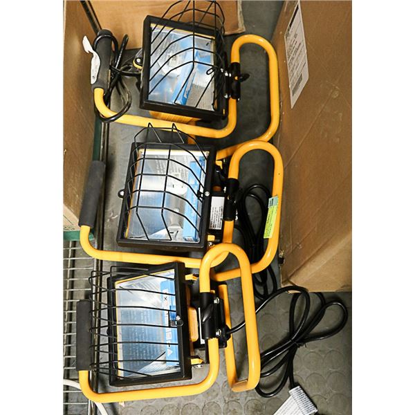 LOT OF 3 HALOGEN LAMPS NEW WITH BULBS