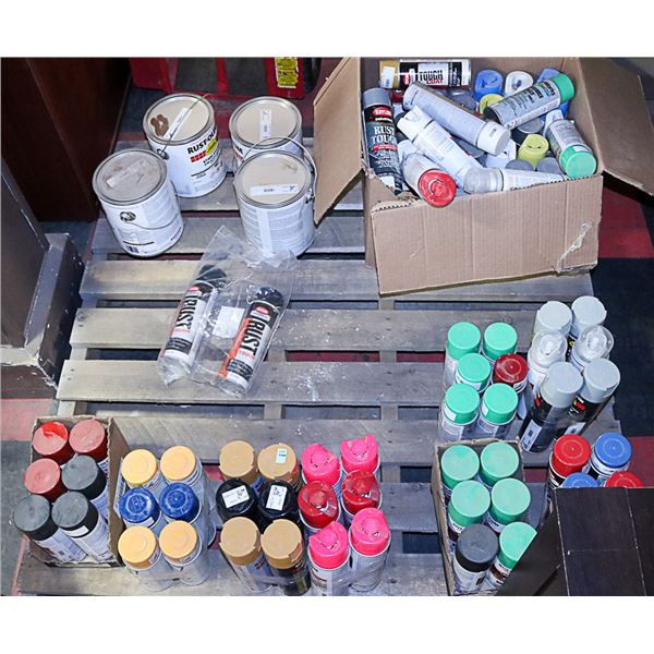 PALLET OF ASSORTED PAINTS