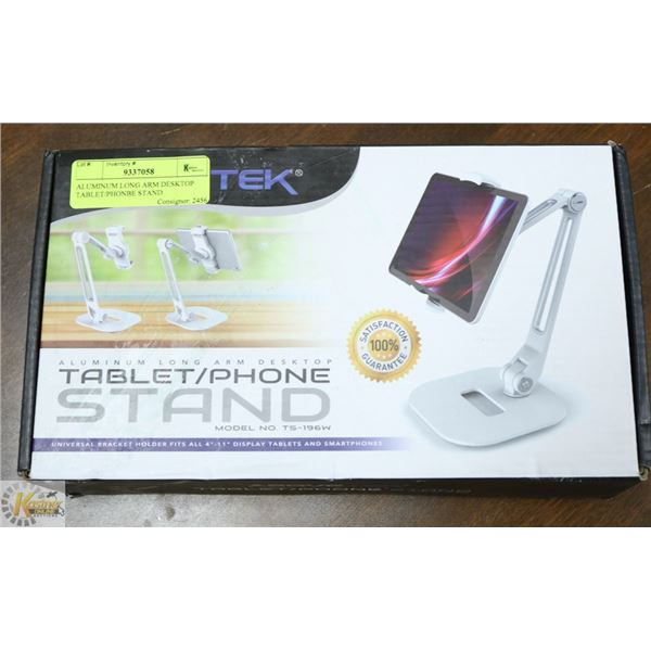 ALUMINUM LONG ARM DESKTOP TABLET/PHONE STAND