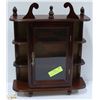 Image 1 : CURIO CABINET WOODEN WITH GLASS DOOR CAN BE WALL