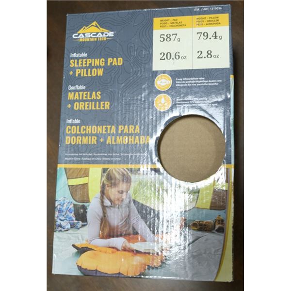 CASCADE HIKING INFLATABLE SLEEPING PAD & PILLOW