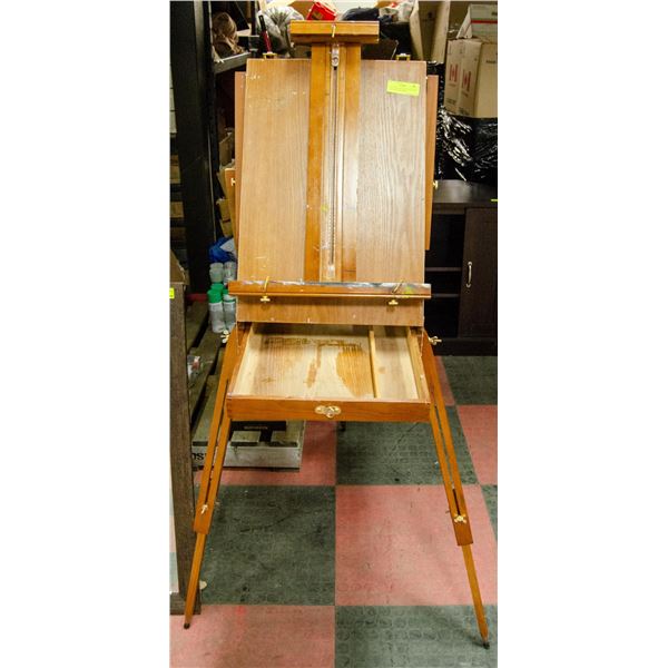 LARGE PORTABLE ART EASEL WITH ACCESSORY DRAWER