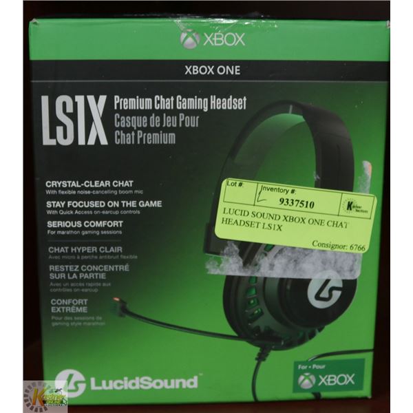 LUCID SOUND XBOX ONE CHAT HEADSET LS1X