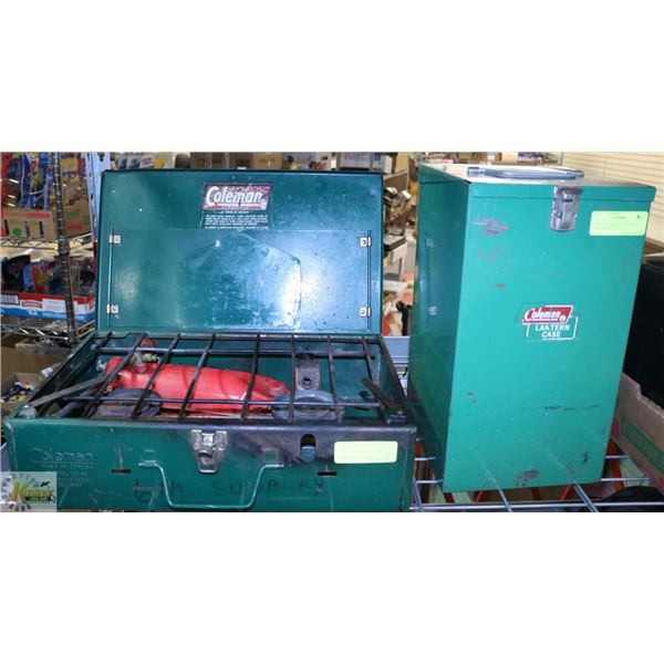 VINTAGE COLEMAN GAS STOVE AND LANTERN