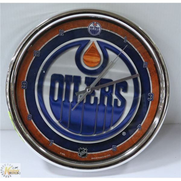 EDMONTON OILERS WALL CLOCK