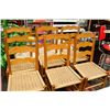 Image 1 : GROUP OF 6 VINTAGE WOOD CANE SEAT DINING CHAIRS