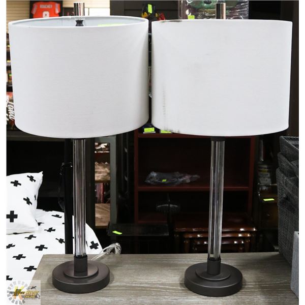 2 SIDE TABLE LAMPS 28" INCHES TALL EACH