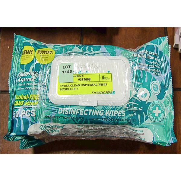 CYBER CLEAN UNIVERSAL WIPES BUNDLE OF 4