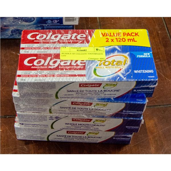 BUNDLE OF COLGATE TOOTHPASTE LOT