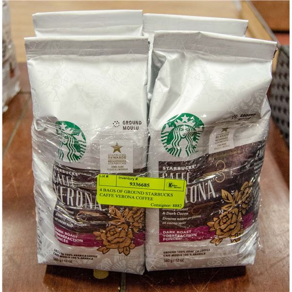 4 BAGS OF GROUND STARBUCKS TRUE NORTH COFFEE