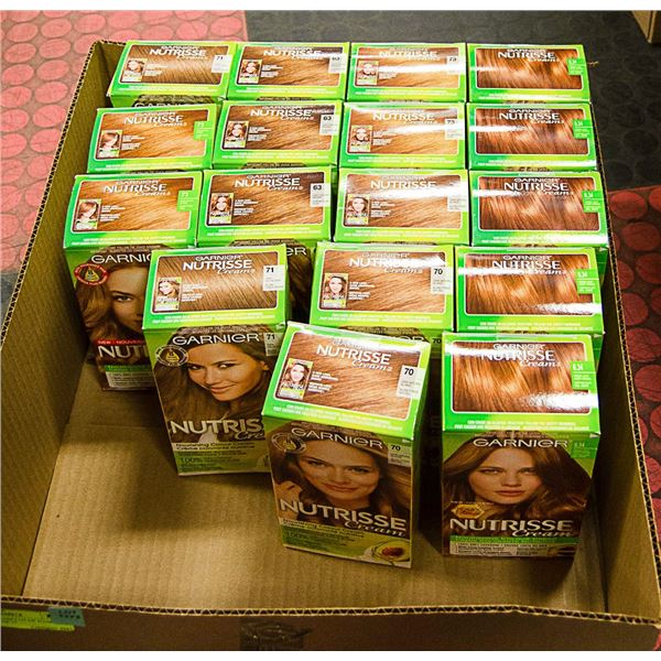 NUTRISSE CREAM LOT OF HAIR COLOUR LOT OF 17
