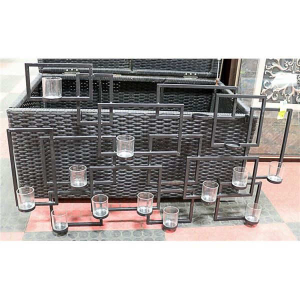 METAL DECORATIVE WALL CANDLE HOLDER 39 X 22