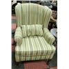 Image 1 : STRIPED WING BACK PARLOUR CHAIR
