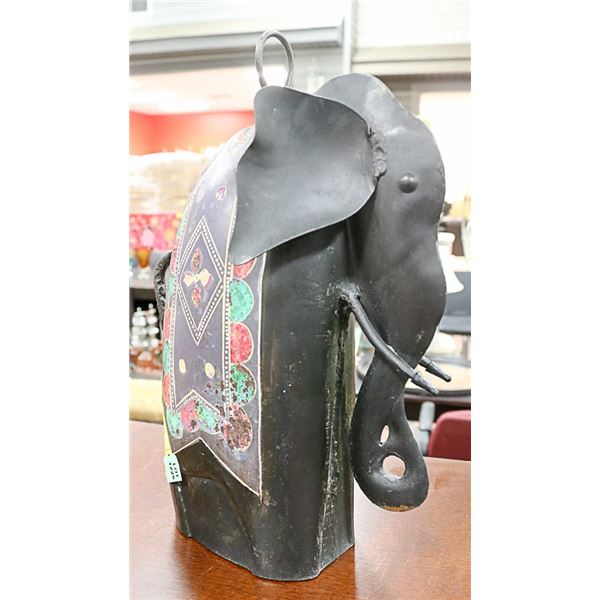 TALL METAL RUSTIC ELEPHANT