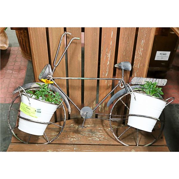 METAL BICYCLE WALL / FENCE PLANT HANGER, COMES