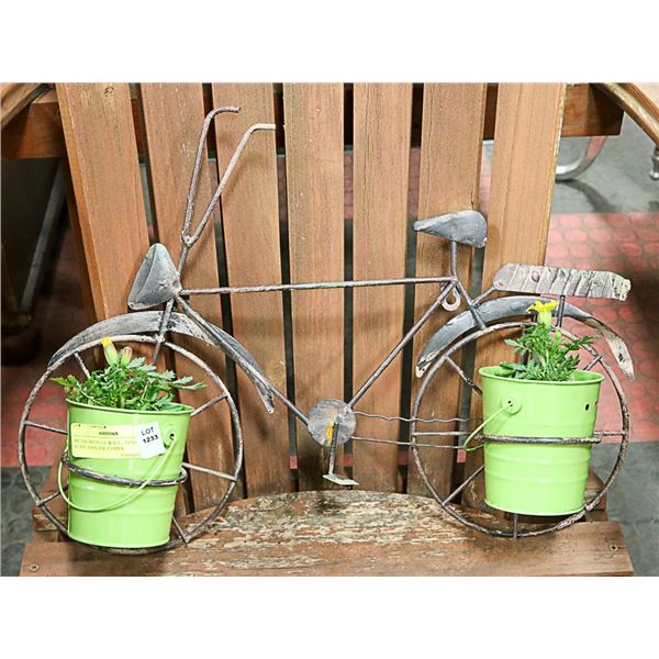 METAL BICYCLE WALL / FENCE PLANT HANGER, COMES