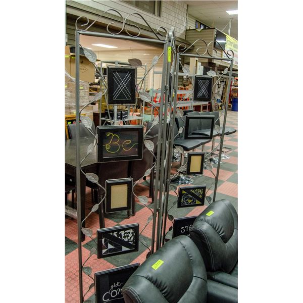 METAL ROOM DIVIDER PICTURE FRAMES INSET UNIQUE