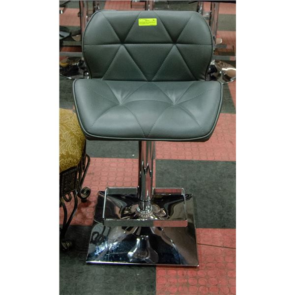 SHOW HOME GREY UNIQUE HEAVY DUTY SWIVEL STOOL