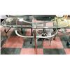 Image 1 : METAL & GLASS TOP SOFA TABLE