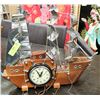 Image 1 : ANTIQUE SHIP CLOCK LAMP LARGE UNITED ELECTRIC
