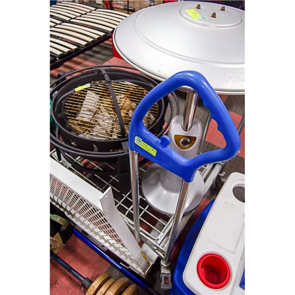 STAINLESS STEEL CART ON CASTORS -  HOLDS 400 LBS