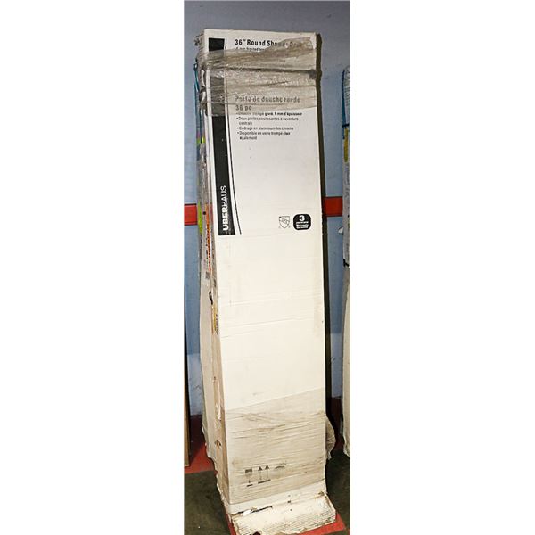 36" ROUND SHOWER DOOR CHROME (UBERHAUS)
