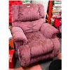 Image 1 : RECLINING SWIVEL ROCKING CHAIR- RED TWEED PATTERN