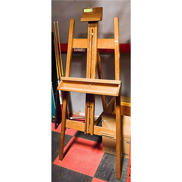 EASELCRAFT ART EASEL WITH VINTAGE BOX OF ASSORTED