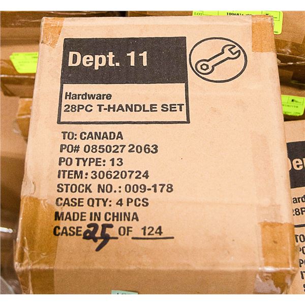 28 PIECE T-HANDLE SCREWDRIVER SET