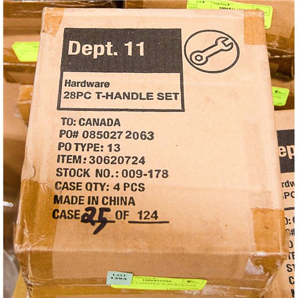 28 PIECE T-HANDLE SCREWDRIVER SET