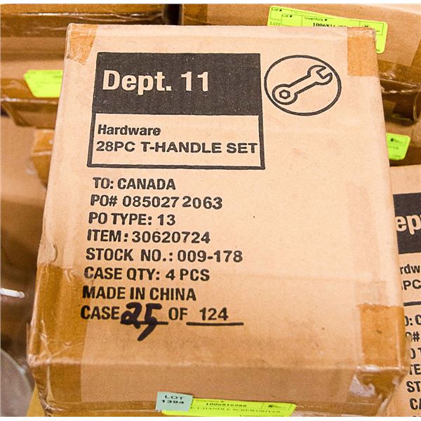 28 PIECE T-HANDLE SCREWDRIVER SET
