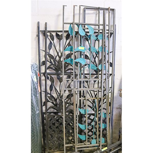 7  WROUGHT IRON TRELLLISES 6+ FEET TALL