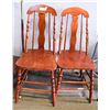 Image 1 : VINTAGE A PAIR OF WOOD CHAIRS