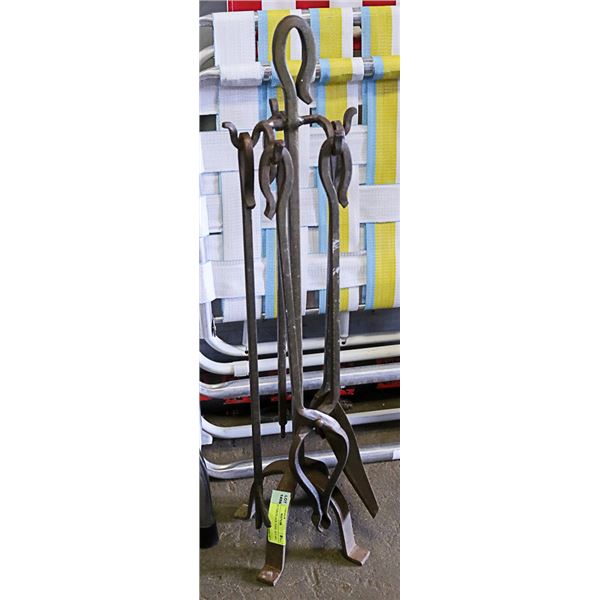 VINTAGE FIREPLACE TOOL SET 5PC