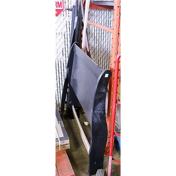 SINGLE HEADBOARD, SOLD WITH METAL RAILS - AS IS