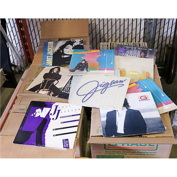 6 LARGE BOXES ASST VINYL RECORDS - 5 CLASSIC ROCK,