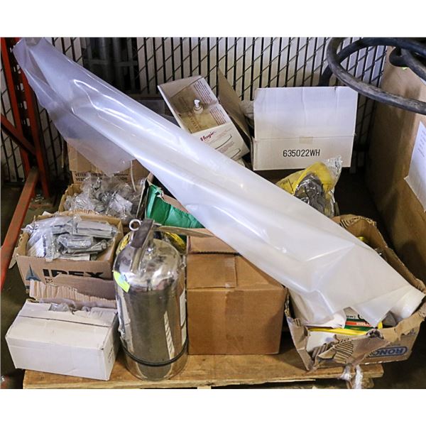 PALLET WITH ASSORTED ELECTRICAL AND MORE