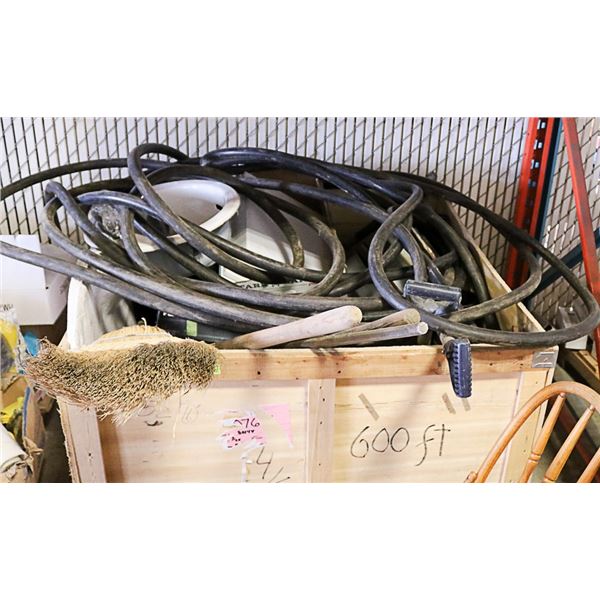 CRATE WITH ASSORTED SHOP SUPPLIES